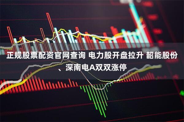 正规股票配资官网查询 电力股开盘拉升 韶能股份、深南电A双双涨停
